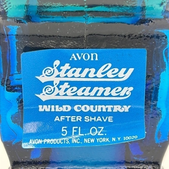 AVON STANLEY STEAMER WILD COUNTRY AFTER SHAVE DECANTER VINTAGE IN BOX - Picture 8 of 15